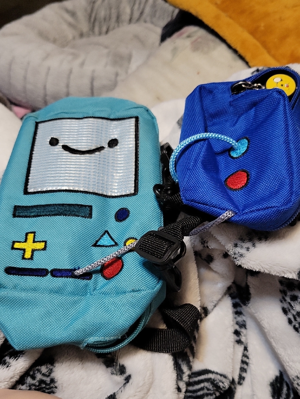 Kids Blue Character Crossbody Bag and Coin Pouch - Teal & Royal Blue